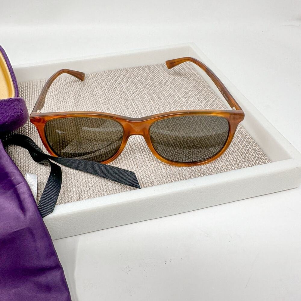 Gucci 57mm Havana Sunglasses with Brown Lenses, EUC, MSRP $370 - Picture 4 of 8